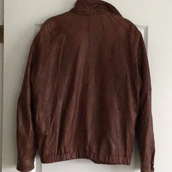 100% genuine Leather brown Jacket size L - Picture 3 of 8